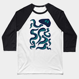 Scattered Octopus Baseball T-Shirt